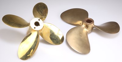 Lot 228 - TWO BRASS PROPELLERS