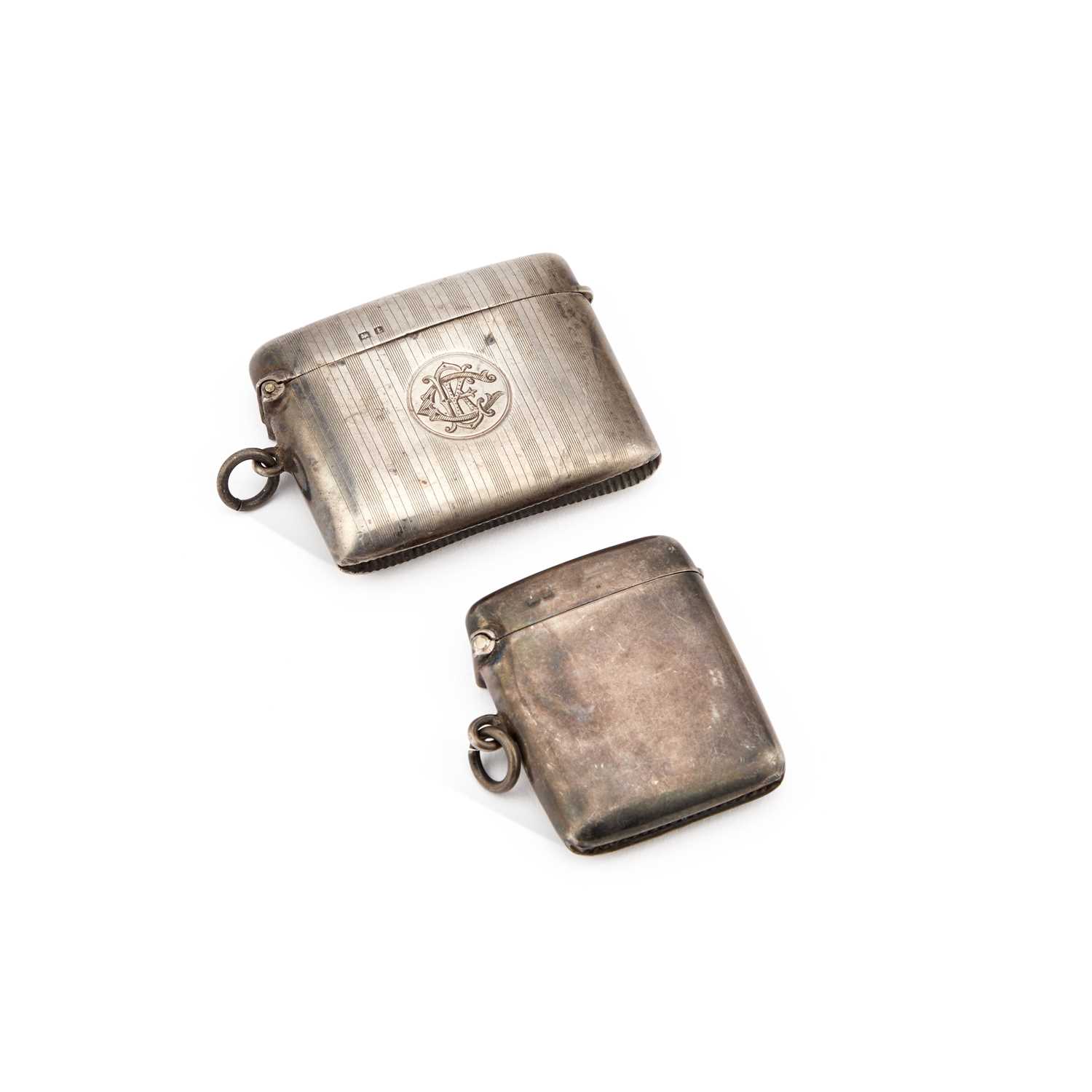 Lot 436 - TWO EARLY 20TH CENTURY SILVER VESTA CASES