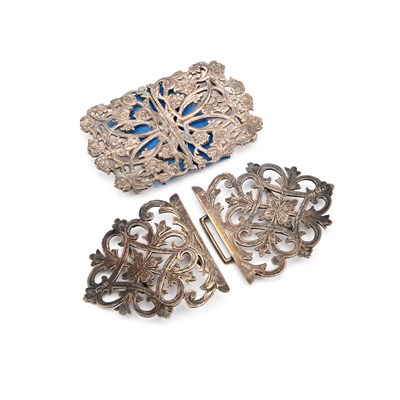 Lot 468 - A VICTORIAN SILVER BELT BUCKLE