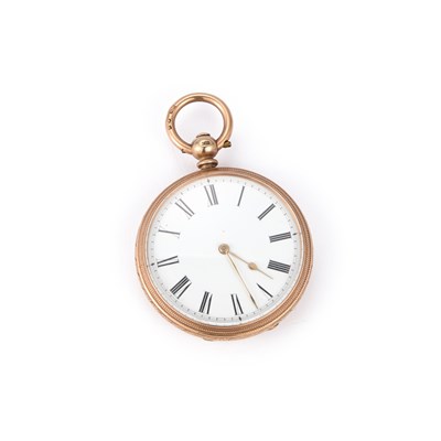 Lot 643 - A 9CT GOLD OPEN FACED POCKET WATCH