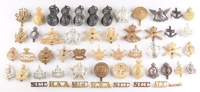 Lot 223 - ASSORTED CAP BADGES AND SHOULDER TITLES OF VARIOUS CORPS