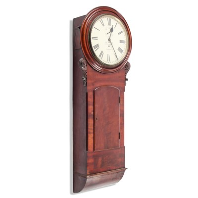 Lot 998 - A VICTORIAN MAHOGANY REGULATOR WALL CLOCK