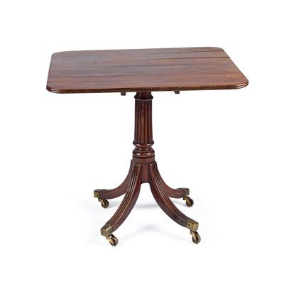 Lot 1045 - A YEW WOOD AND MAHOGANY PEDESTAL TABLE