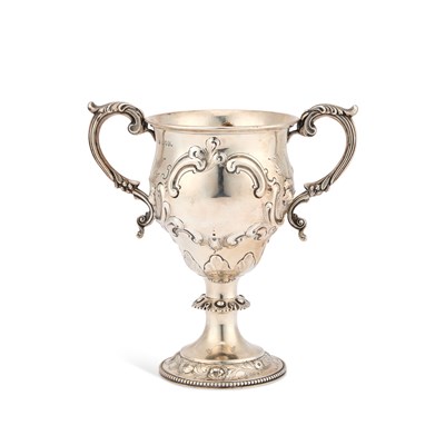 Lot 506 - A VICTORIAN SILVER TWO-HANDLED CUP