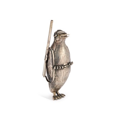 Lot 317 - A SPANISH NOVELTY SILVER PENGUIN