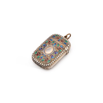 Lot 276 - A NORWEGIAN SILVER-GILT AND ENAMEL VESTA CASE