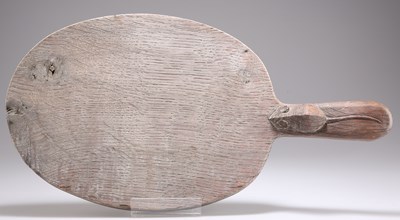 Lot 433 - ROBERT THOMPSON OF KILBURN, A MOUSEMAN OAK CHEESE BOARD