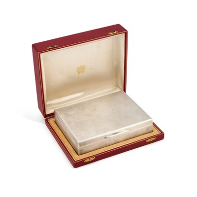 Lot 403 - A GEORGE VI SILVER CIGARETTE BOX