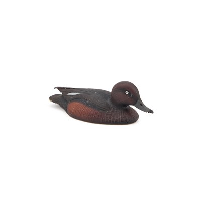 Lot 279 - AN ITALIAN HAND-PAINTED SILVER AND ENAMEL MODEL OF A DUCK