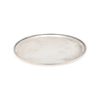 Lot 266 - A RUSSIAN SILVER SALVER