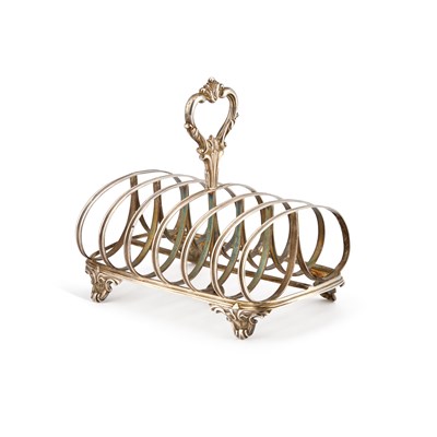 Lot 471 - A VICTORIAN SILVER SEVEN-BAR TOAST RACK