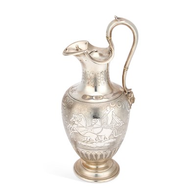 Lot 487 - A VICTORIAN SILVER 'ETRUSCAN' EWER