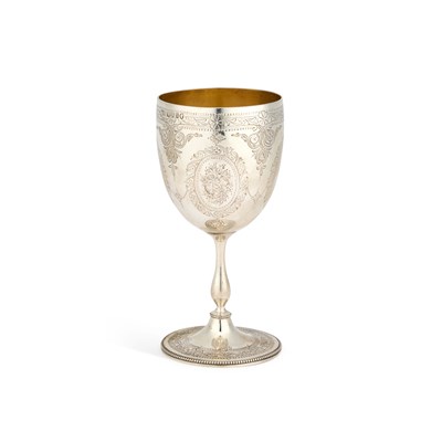 Lot 505 - A VICTORIAN SILVER GOBLET