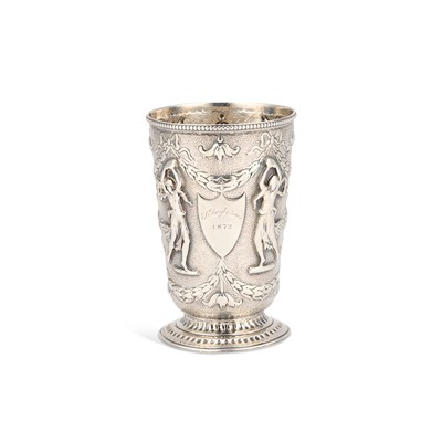 Lot 500 - A VICTORIAN SILVER BEAKER