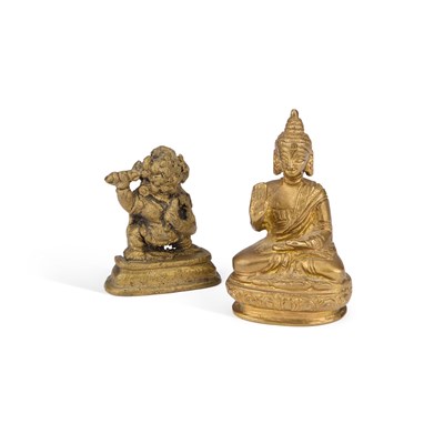 Lot 124 - TWO BRONZE BUDDHAS