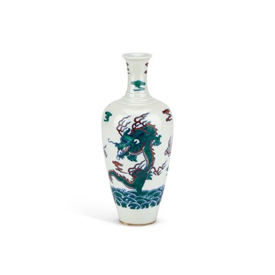 Lot 158 - A CHINESE DOUCAI MEIPING VASE