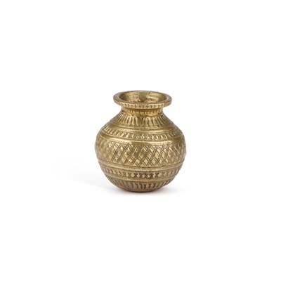 Lot 159 - A SMALL INDIAN BRONZE VESSEL