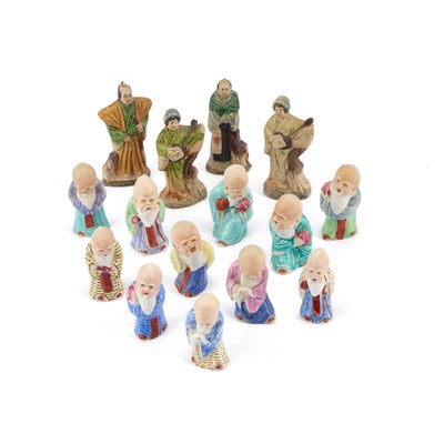 Lot 126 - A GROUP OF ORIENTAL CERAMIC FIGURES