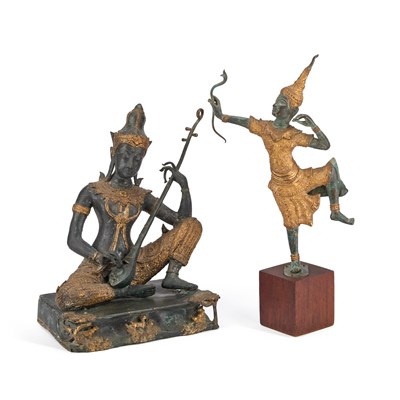 Lot 167 - TWO THAI BRONZE FIGURES