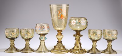 Lot 9 - A COLLECTION OF LATE 19TH CENTURY ENAMEL PAINTED DRINKING GLASSES