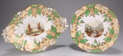 Lot 80 - A SAMUEL ALCOCK TOPOGRAPHICAL DESSERT SERVICE