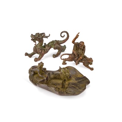 Lot 123 - THREE ORIENTAL BRONZES