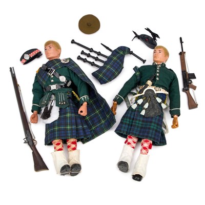 Lot 55 - A PALITOY ACTION MAN IN A ARGYLL & SUTHERLAND HIGHLANDERS UNIFORM