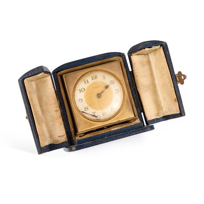 Lot 1003 - A ZENITH TRAVELLING DESK CLOCK