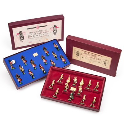 Lot 66 - TWO W. BRITAIN LIMITED EDITION SETS OF SCOTTISH REGIMENTS