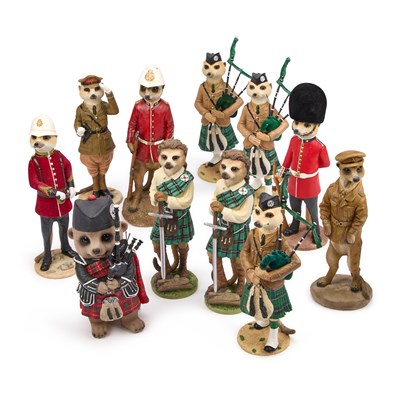 Lot 22 - EIGHT COUNTRY ARTISTS MAGNIFICENT MEERKATS FIGURES TOGETHER WITH THREE FURTHER MEERKAT FIGURES