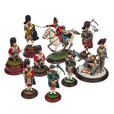 Lot 20 - A GROUP OF NINE BALLANTYNES OF WALKERBURN MILITARY FIGURES