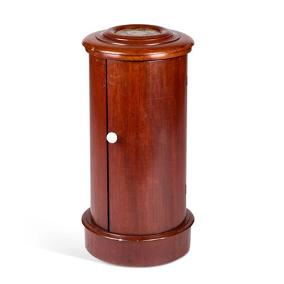 Lot 1040 - A VICTORIAN MAHOGANY CYLINDER POT CUPBOARD