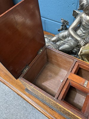 Lot 1144 - A LARGE 19TH CENTURY POKERWORK TEA CADDY