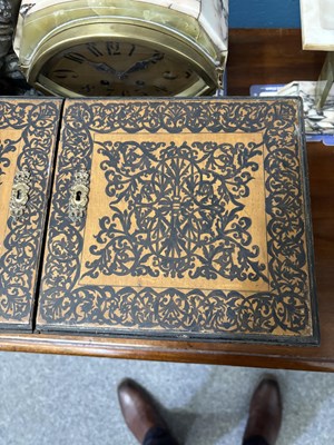 Lot 1144 - A LARGE 19TH CENTURY POKERWORK TEA CADDY