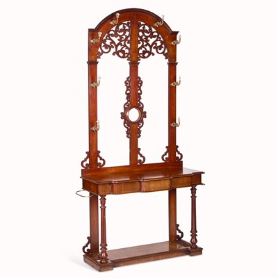 Lot 1082 - A VICTORIAN MAHOGANY HALLSTAND