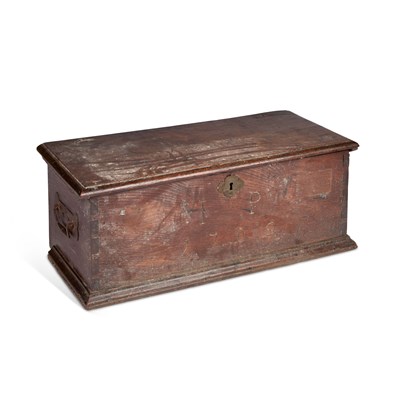 Lot 1015 - AN 18TH CENTURY OAK BOX