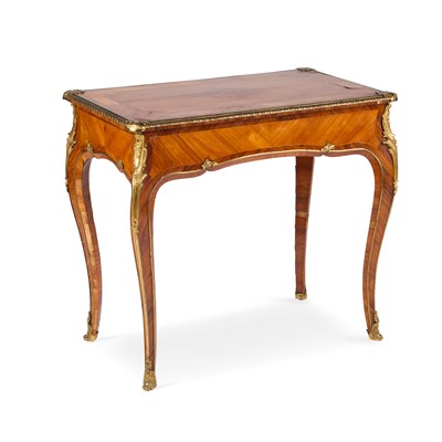 Lot 1126 - A FINE 19TH CENTURY ORMOLU-MOUNTED KINGWOOD WRITING TABLE