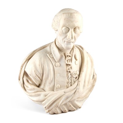 Lot 961 - A MARBLE BUST OF A GENTLEMAN