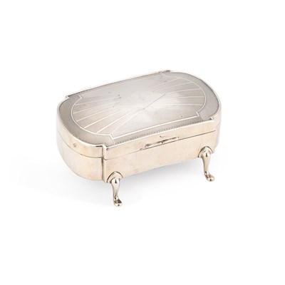 Lot 331 - AN ART DECO SCOTTISH SILVER JEWELLERY BOX