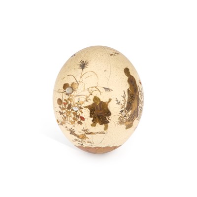 Lot 200 - A JAPANESE SHIBAYAMA OSTRICH EGG