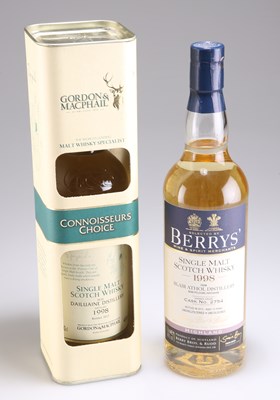 Lot 208 - TWO BOTTLES OF FINE AND RARE SINGLE MALT WHISKIES FROM 1998