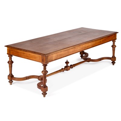 Lot 1127 - A LARGE 19TH CENTURY FRENCH FRUITWOOD DINING TABLE