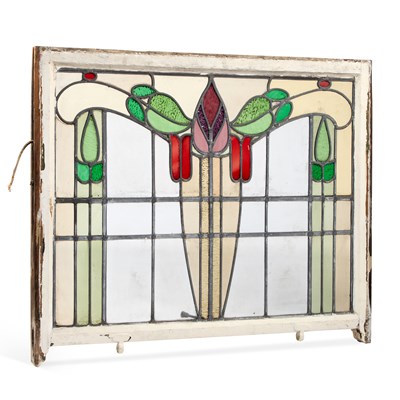 Lot 1088 - FOUR EDWARDIAN STAINED AND LEADED GLASS WINDOWS