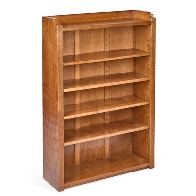 Lot 1156 - ROBERT THOMPSON OF KILBURN, A MOUSEMAN OAK BOOKCASE