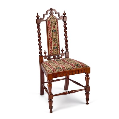 Lot 417 - A VICTORIAN MAHOGANY SIDE CHAIR