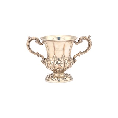 Lot 318 - A VICTORIAN SILVER TWO-HANDLED CUP