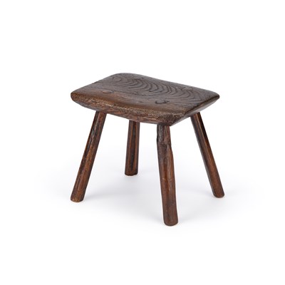 Lot 418 - AN OAK CANDLE STOOL