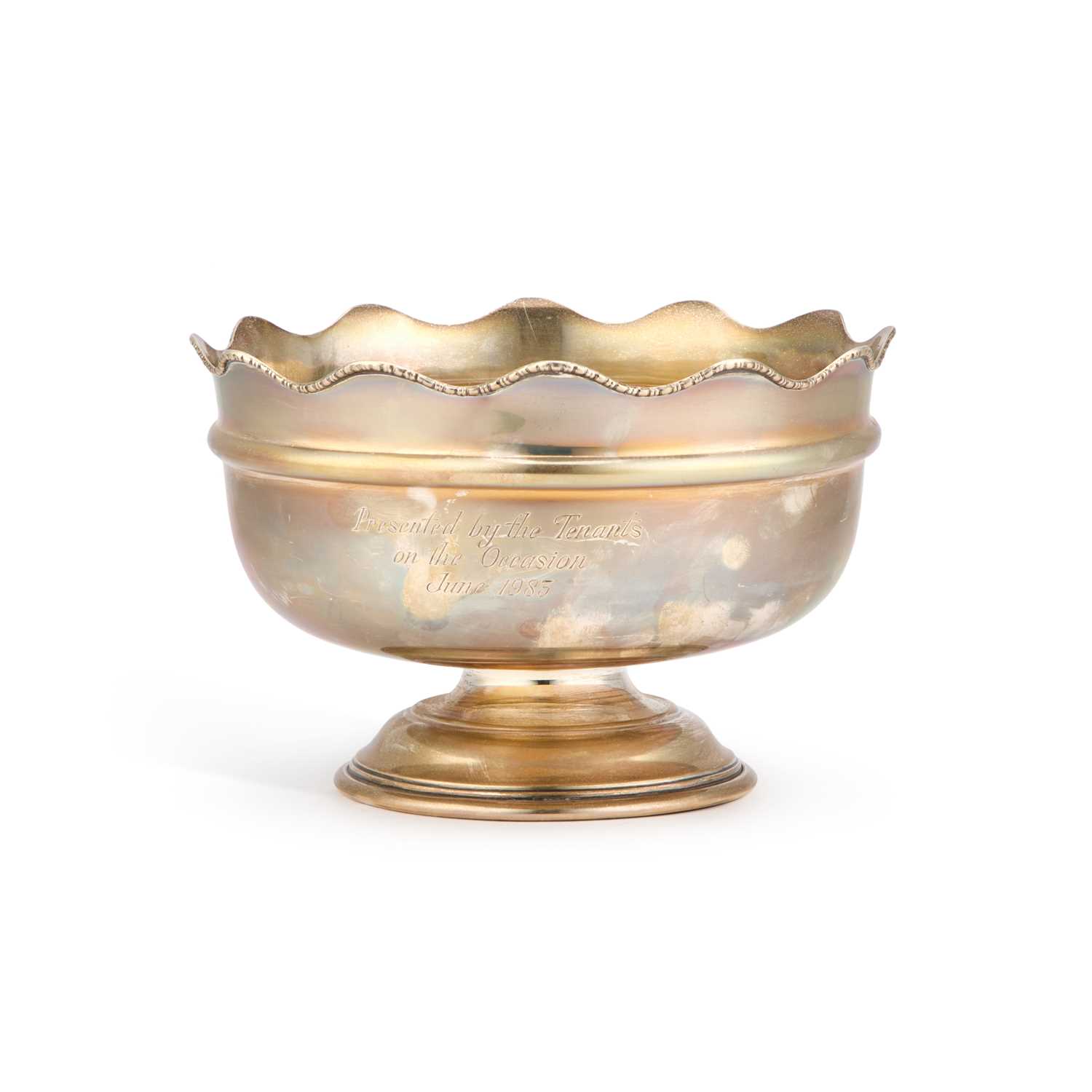 Lot 659 - A GEORGE V SILVER ROSE BOWL