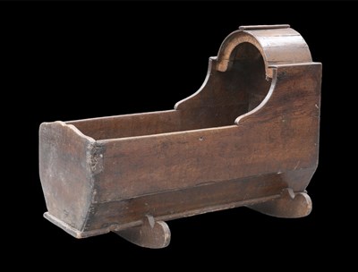 Lot 347 - AN OAK CRADLE, 18TH/19TH CENTURY