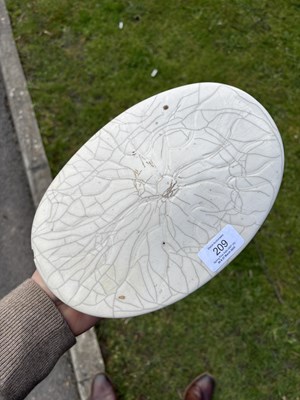 Lot 209 - A CHINESE BLANC DE CHINE CRACKLE GLAZE PILLOW